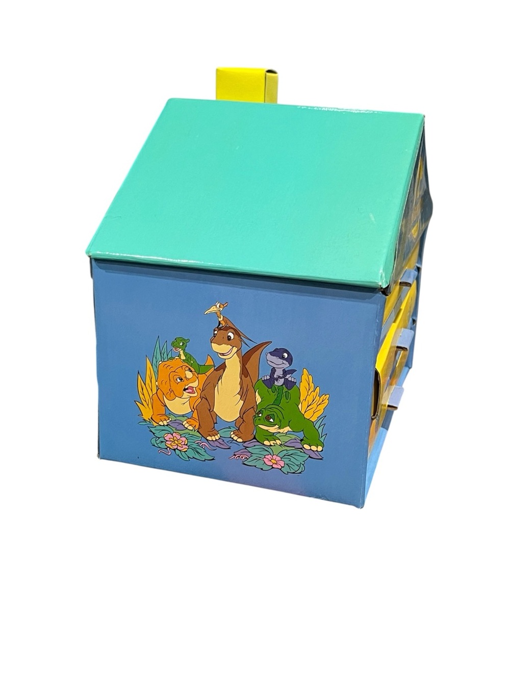 Vtg The Land Before Time Dinosaur Movie 40 Piece Art Set Cardboard Chest Drawers - Picture 3 of 11